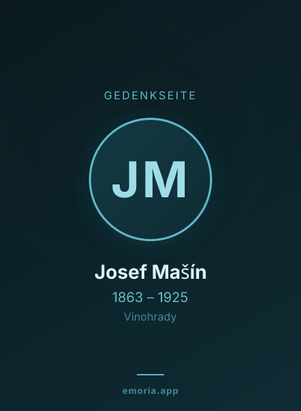 Gedenkportrait von Josef Mašín