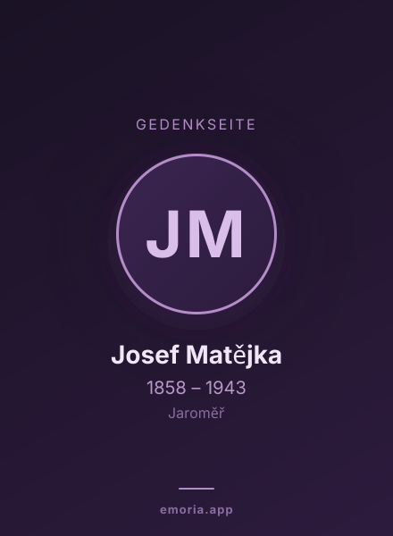 Gedenkportrait von Josef Matějka