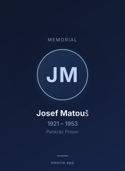 Memorial portrait of Josef Matouš