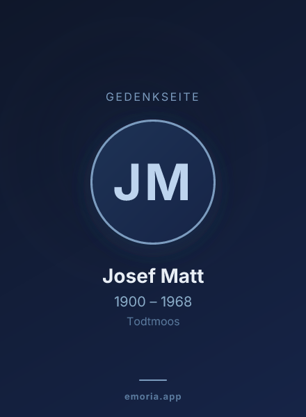 Gedenkportrait von Josef Matt