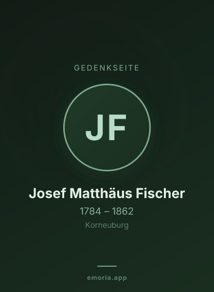 Gedenkportrait von Josef Matthäus Fischer