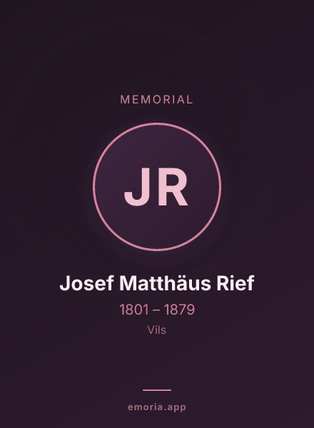 Memorial portrait of Josef Matthäus Rief