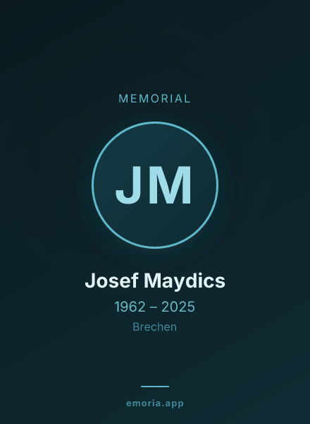 Memorial portrait of Josef Maydics