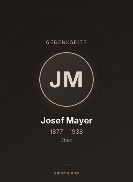 Gedenkportrait von Josef Mayer
