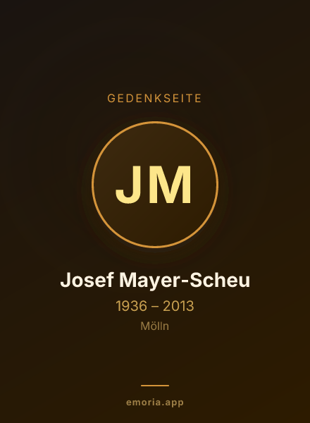 Gedenkportrait von Josef Mayer-Scheu