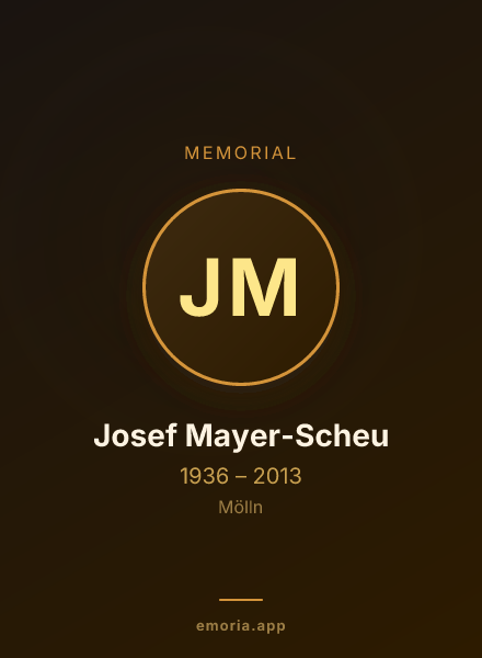 Memorial portrait of Josef Mayer-Scheu