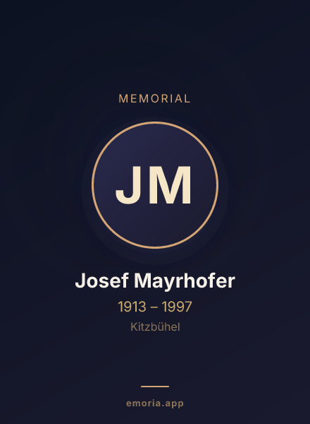 Memorial portrait of Josef Mayrhofer
