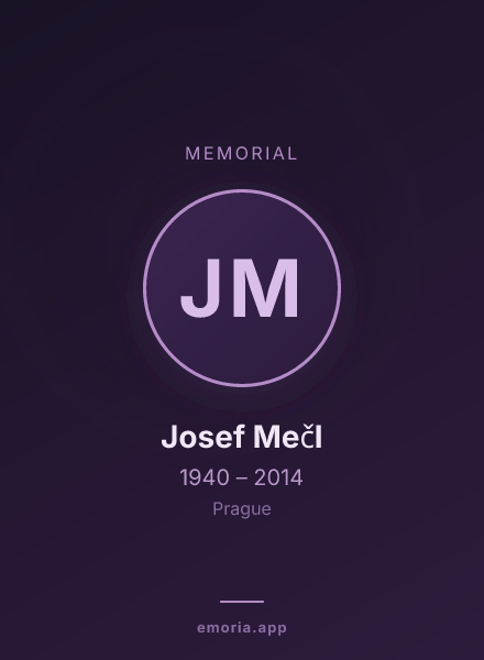 Memorial portrait of Josef Mečl