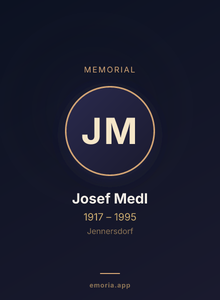 Memorial portrait of Josef Medl