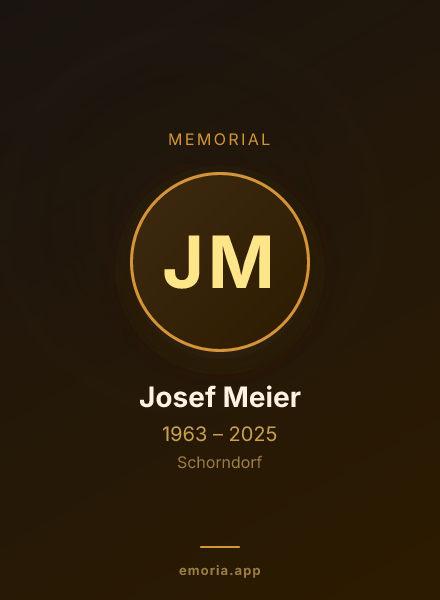 Memorial portrait of Josef Meier