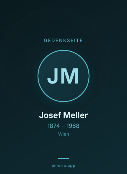 Gedenkportrait von Josef Meller