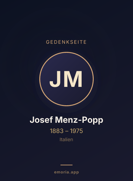 Gedenkportrait von Josef Menz-Popp