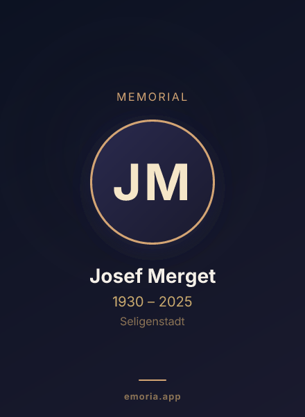 Memorial portrait of Josef Merget