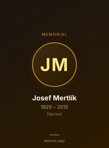 Memorial portrait of Josef Mertlík
