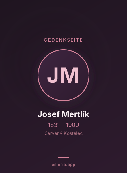 Gedenkportrait von Josef Mertlík