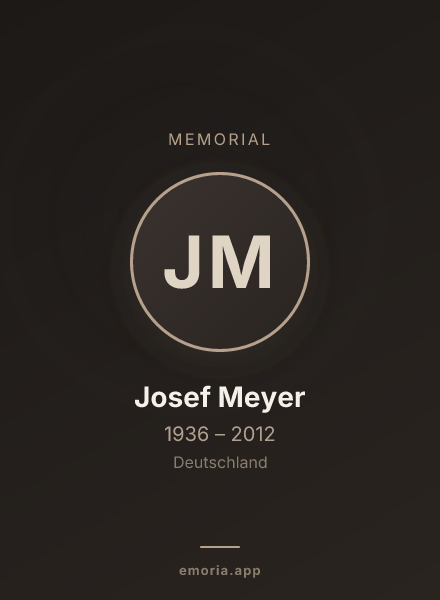 Memorial portrait of Josef Meyer