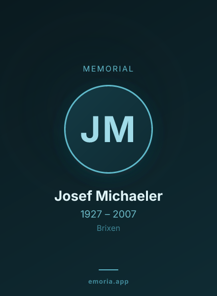 Memorial portrait of Josef Michaeler