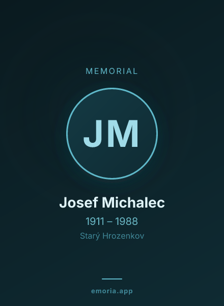 Memorial portrait of Josef Michalec