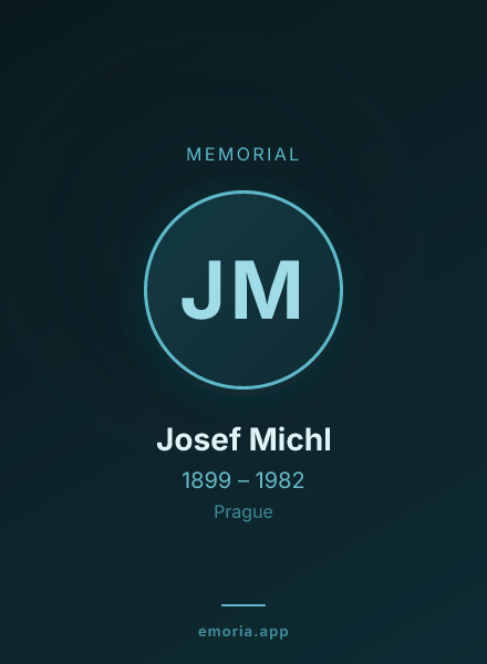 Memorial portrait of Josef Michl