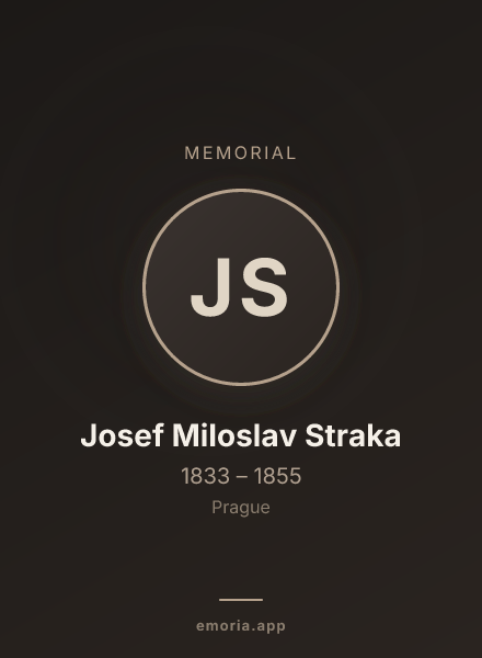 Memorial portrait of Josef Miloslav Straka