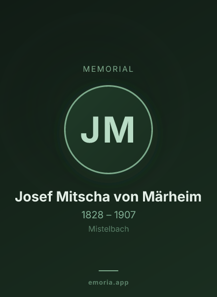 Memorial portrait of Josef Mitscha von Märheim