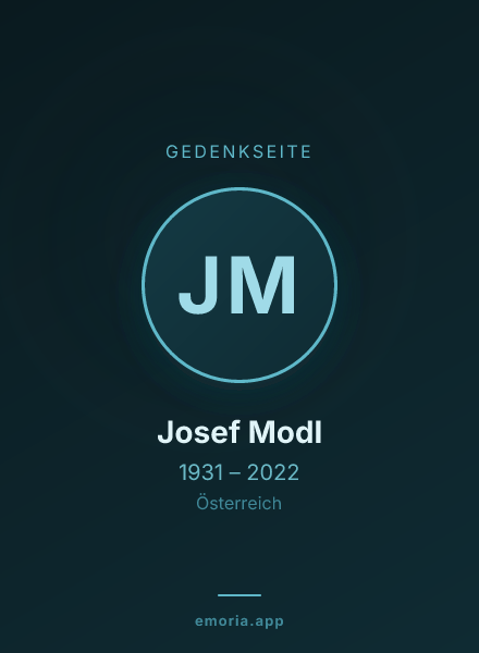 Gedenkportrait von Josef Modl