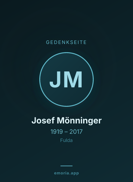 Gedenkportrait von Josef Mönninger