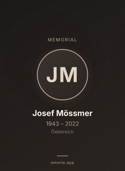 Memorial portrait of Josef Mössmer
