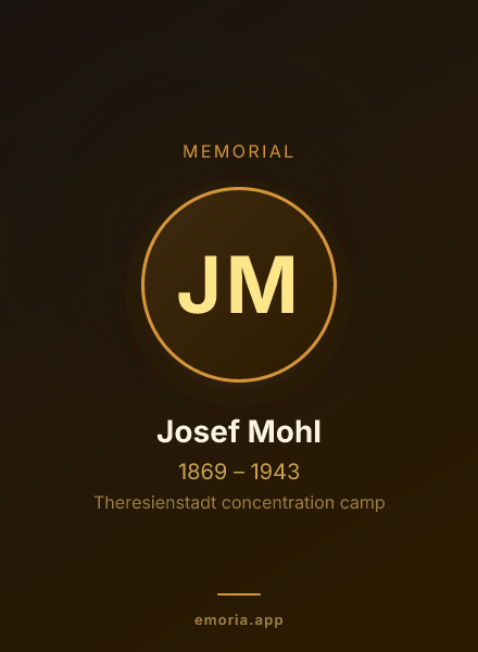 Memorial portrait of Josef Mohl