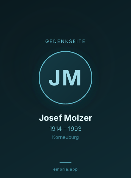 Gedenkportrait von Josef Molzer