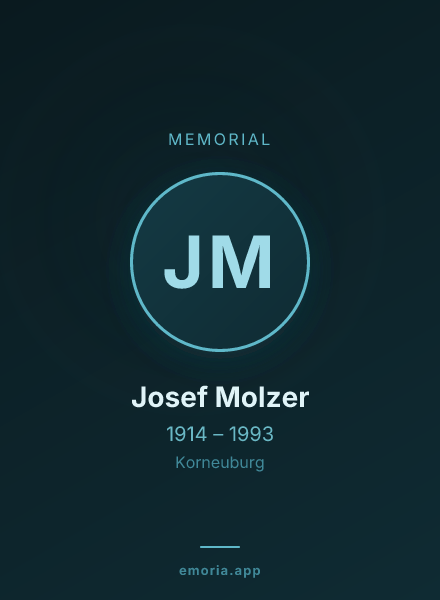 Memorial portrait of Josef Molzer