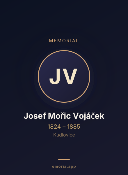 Memorial portrait of Josef Mořic Vojáček