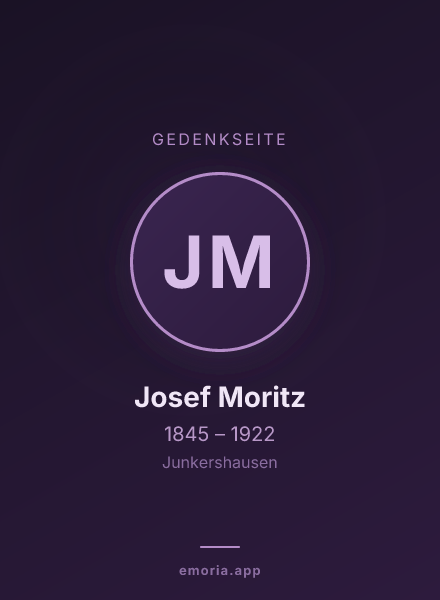 Gedenkportrait von Josef Moritz