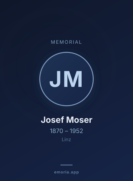 Memorial portrait of Josef Moser