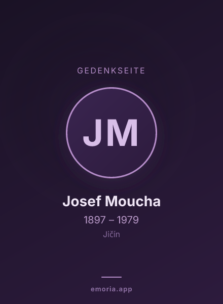 Gedenkportrait von Josef Moucha