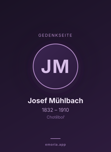 Gedenkportrait von Josef Mühlbach