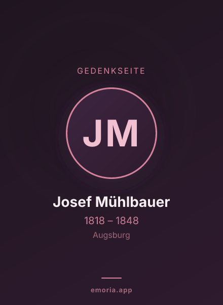 Gedenkportrait von Josef Mühlbauer