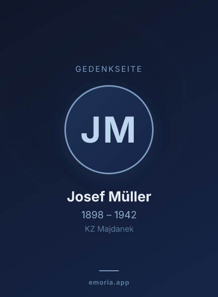 Gedenkportrait von Josef Müller