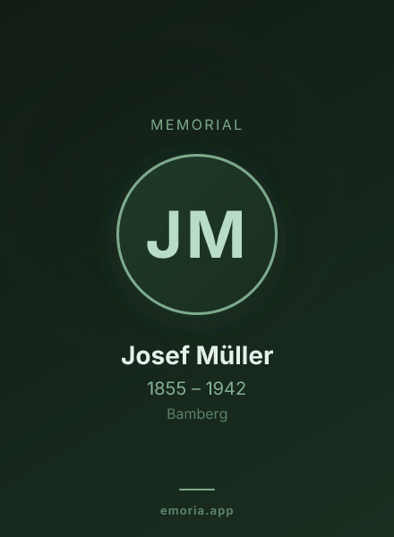 Memorial portrait of Josef Müller