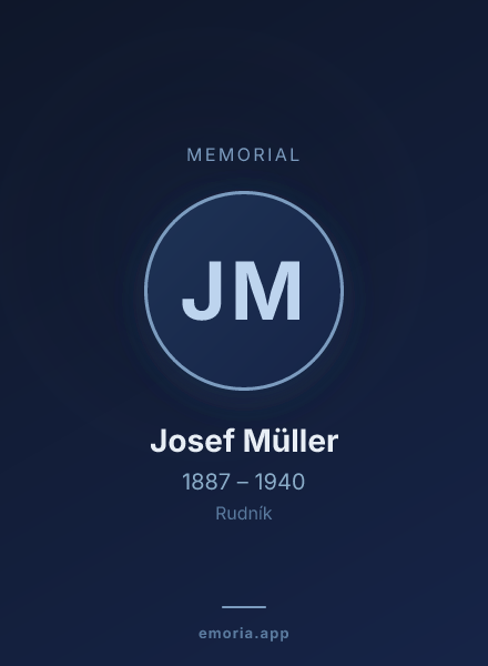 Memorial portrait of Josef Müller