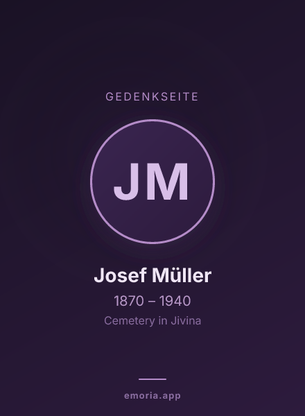 Gedenkportrait von Josef Müller