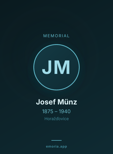 Memorial portrait of Josef Münz