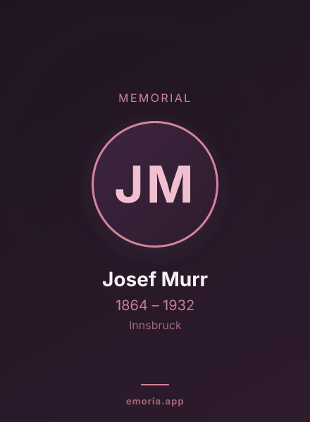 Memorial portrait of Josef Murr