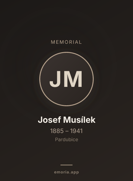Memorial portrait of Josef Musílek