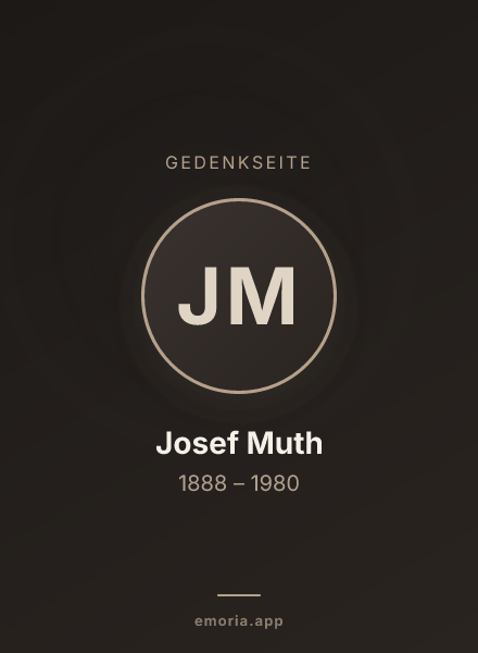 Gedenkportrait von Josef Muth