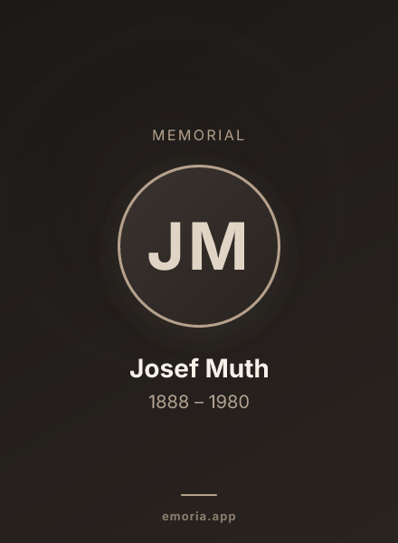 Memorial portrait of Josef Muth