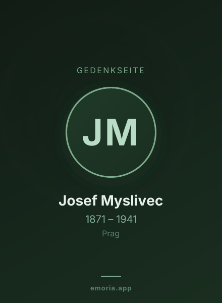 Gedenkportrait von Josef Myslivec