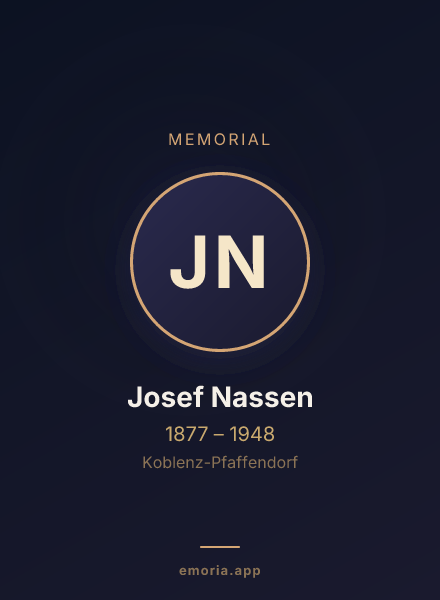 Memorial portrait of Josef Nassen