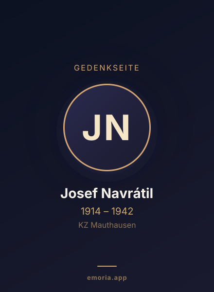 Gedenkportrait von Josef Navrátil