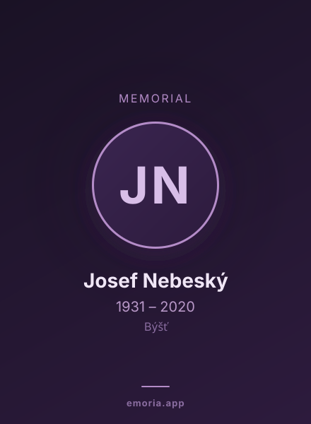 Memorial portrait of Josef Nebeský